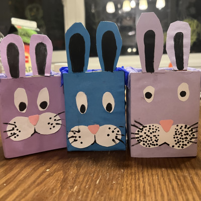 Osternester aus Milchkartons